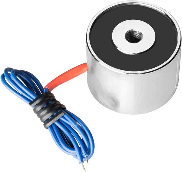 12VDC 200N Electric Lifting Magnet Electromagnet Solenoid Lift Holding Silver To