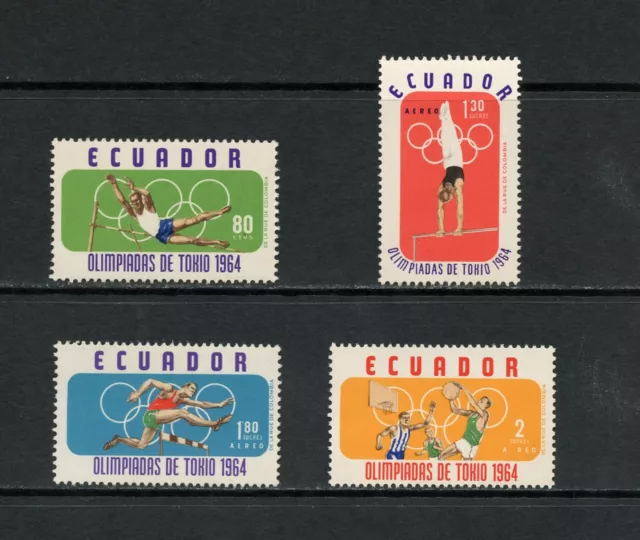 S911  Ecuador 1964   Tokyo Olympics   4v.    MNH