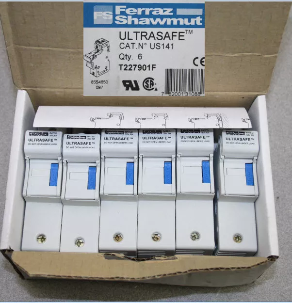 6 X Ferraz Shawmut Ultrasafe T227901F Ultra Coffre-Fort Cat US141