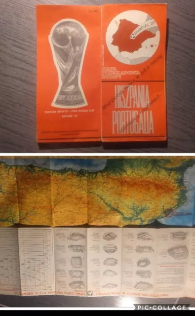 FIFA World Cup Spain Copa Mundial de Fútbol España 1982 map Polish ULTRA RARE