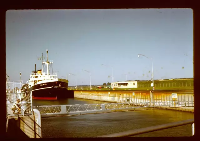 Vtg Orig 1961 35mm Slide - OAK HILL Ship Passing Through Eisenhower Lock