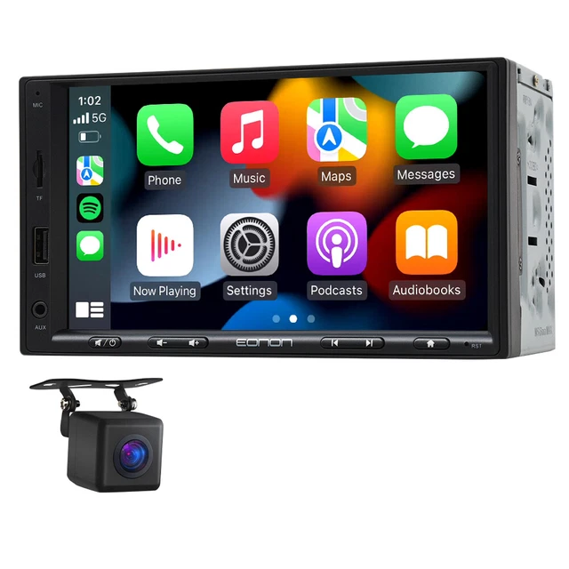 7" Double 2Din Car Stereo Radio Touch Screen Wireless Apple CarPlay Android Auto