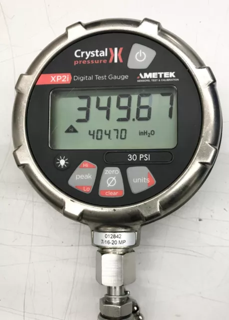 Ametek Crystal XP2i 30PSI Digital Pressure Digital Test Gauge Work properly USED