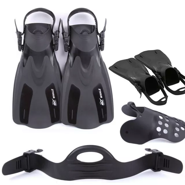 Adult Swimming Fins Scuba Snorkeling Shoes Diving Flippers Diving Fins with Heel