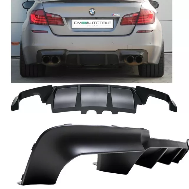 Performance Heckdiffusor 4 Rohr Schwarz Matt passt für BMW F10 F11 M nicht M5