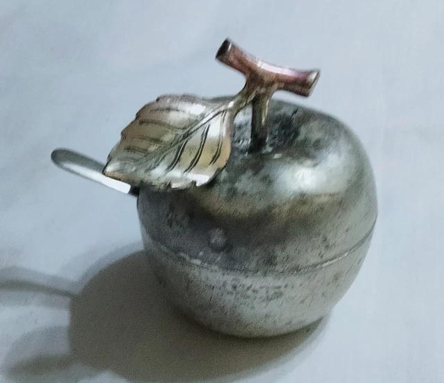 Vintage Silver Plated Apple Tray With Silver Plated spoon used for sugar