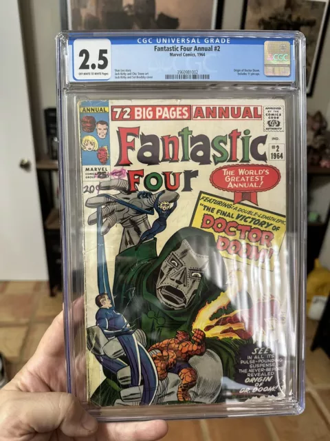 Fantastic Four Annual #2 - Marvel 1964 CGC 2.5 Origin of Doctor Doom Off White