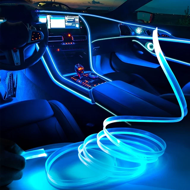 4M RGB LED Car Interior Fiber Optic Neon EL Wire Strip Atmosphere Light