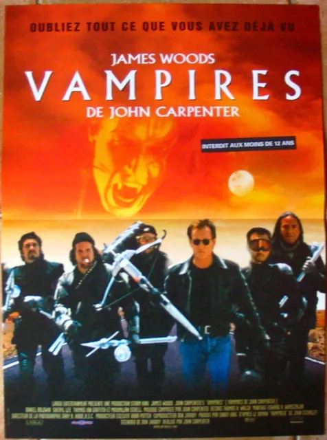 James Woods JOHN CARPENTER'S VAMPIRES John Carpenter 1998 FRENCH POSTER  47x63