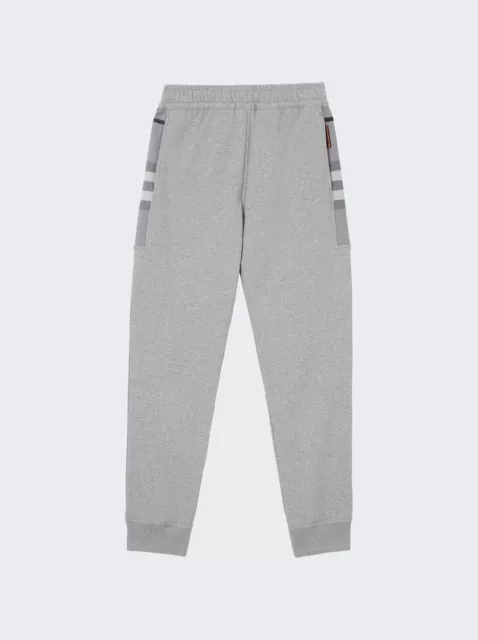 Burberry Stephan Nova Check Pale Gray Melange Jogger Sweatpants Sz L NWT $800