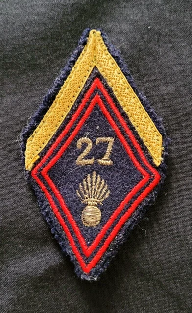Insigne Losange tissu brodé patch type 1945 GENDARMERIE INDOCHINE AFN