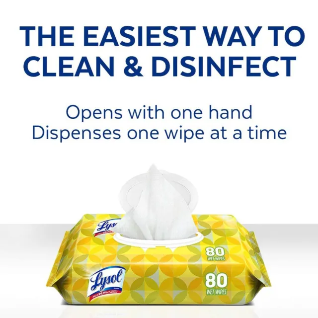 Lysol Disinfecting Handi-Pack Wipes, Lemon and Lime Blossom, 480 Count 3