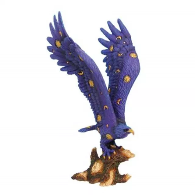 On Eagle's Wings Celestial Moon Soaring Bald Eagle Figurine 10.5" H