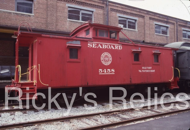 Original Slide SAL #5458 Caboose Seaboard Air Line Spencer NC 1989