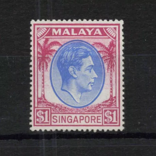 MALAYA SINGAPORE 1948-52 SG28 KGVI Definitive P17½x18 $1 MINT MH