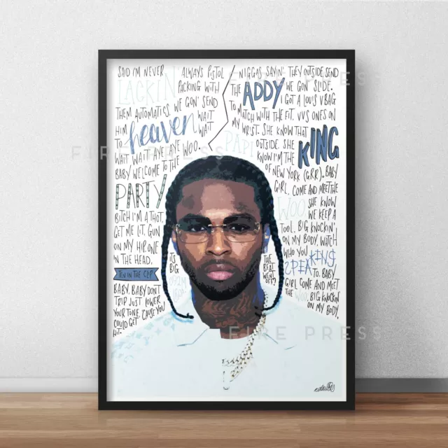 Pop Smoke Poster / Print / Wall Art A3 / Rapper / Meet The Woo / Shake The Room