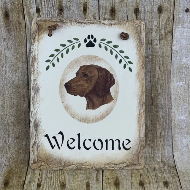 Dog Lover Welcome Sign Breed Stale Rock Slab Hanging