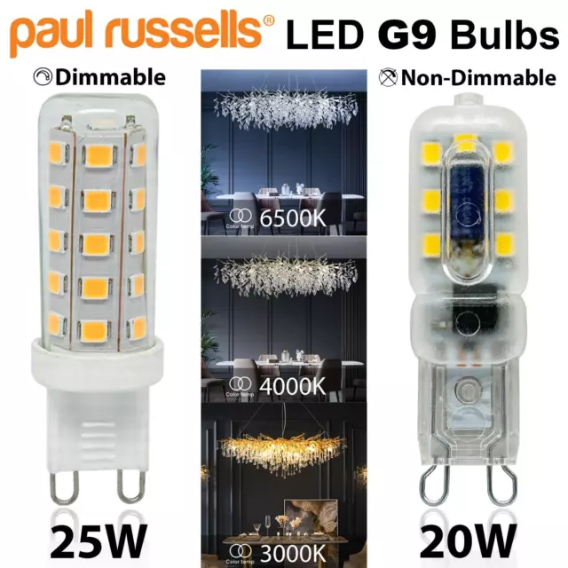 G9 LED Kapsel warm/kühl/Tageslicht Glühbirnen echter Ersatz G9 Halogen Glühbirnen
