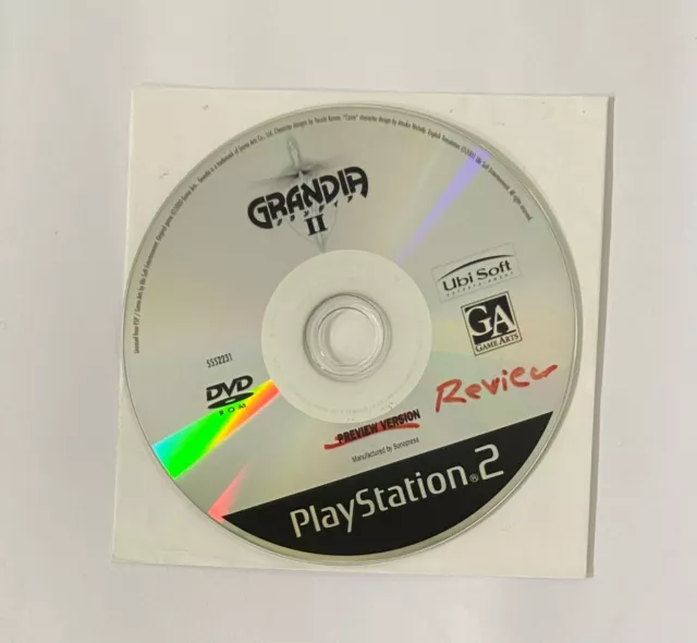 Grandia II Review Version - Sony PlayStation 2 PS2 - 2002 Pre-release code
