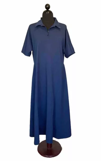 Uniqlo x Theory Ultra Stretch Short-Sleeve Polo Dress Blue Size Large