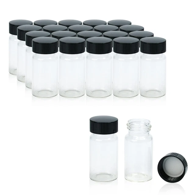 5 Dram Glass Vials, Small Liquid Sample Vial,27.5 * 57mm 20ml Borosilicate