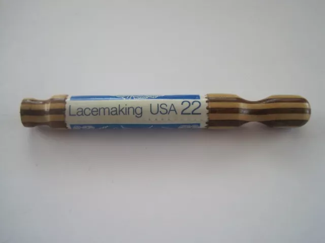 Lacemaking 22 Stamp Wood Stripe Bobbin