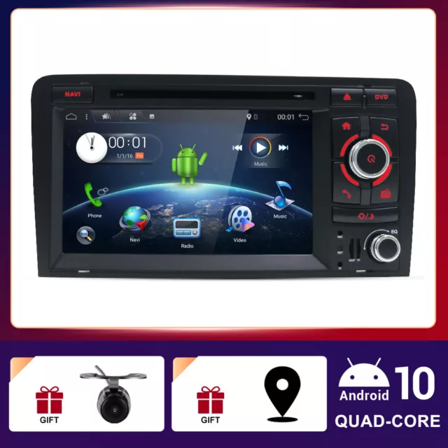 7“ Autoradio GPS Navi Android DVD CD Pour Audi A3 8P S3 RS3 Sportback 2003-2011