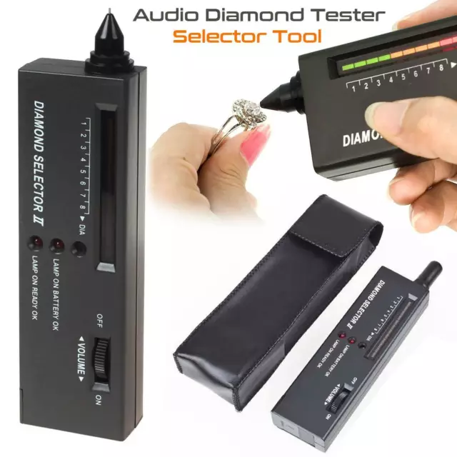 Diamond Tester Jewelry Selector Gemstone Tool Gems Test LED Audio Checker UK