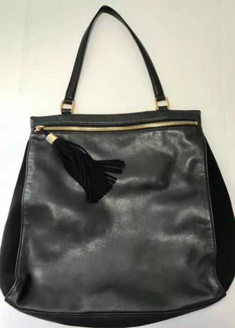 Margot Soft Pebbled Leather Large Black Hobo Bag Handbag Purse