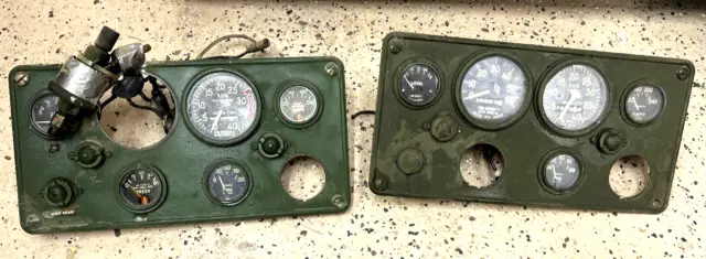 Vintage MILITARY TRUCK DASH, SWITCHES, SPEEDOMETER, TACHOMETER, GAUGES, LOT OF 6