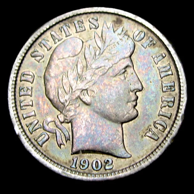 1902 Barber Dime Silver ---- Nice Details US Coin  ----  #QT325