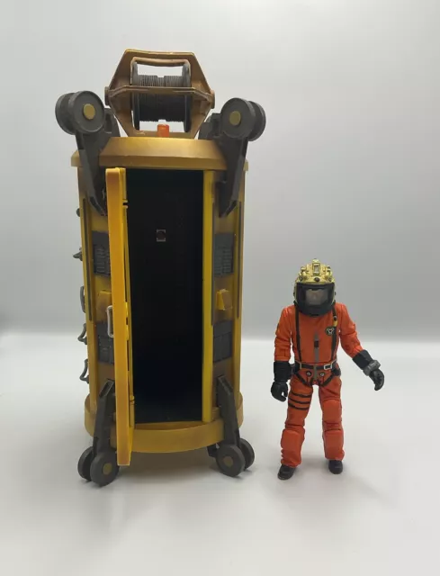 Dr Who David Tennant 10th Dr Orange Spacesuit With  Yellow Satin Pit Lift Cage