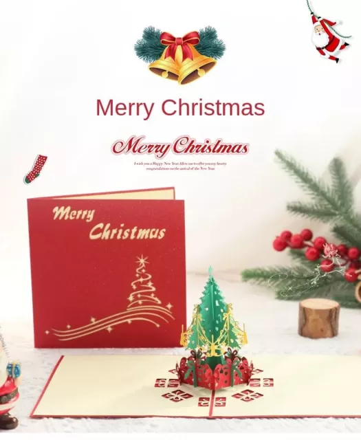 New Styles Handmade 3d Pop Up Festival Christmas Card Custom Greeting Card