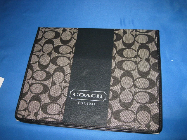 COACH HERITAGE STRIPE TABLET CASE - F77261 - Black