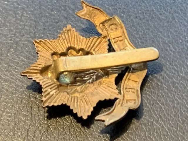 Cheshire Regiment Cap Badge WW1 Brass Economy 3