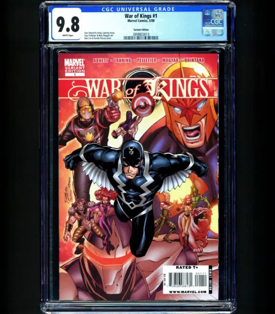 WAR OF KINGS #1 CGC 9.8 RARE RON LIM VARIANT Black Bolt Nova Marvel Key Issue 🔑