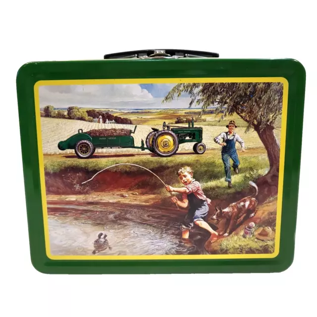 John Deere Metal Lunchbox Turtle Trouble #22002 Walter Haskell Hinton Art