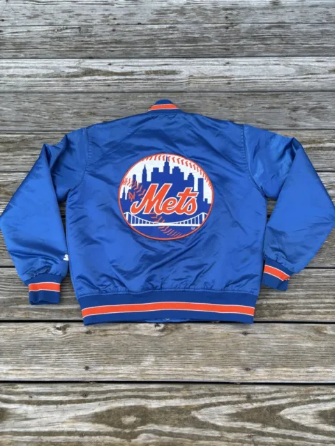 Vintage New York Mets Diamond by starter satin bomber jacket