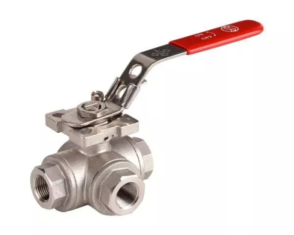 SFERACO - 780006 - 3 ways stainless steel ball valve - New