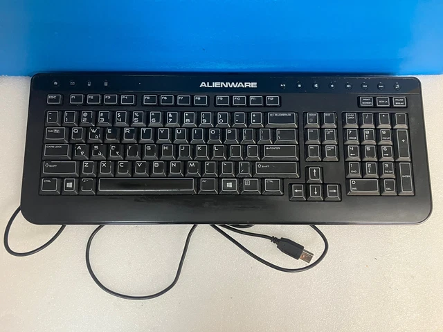~ DELL ALIENWARE USB Wired Gaming Multimedia Keyboard SK-8165 040CM0 ...