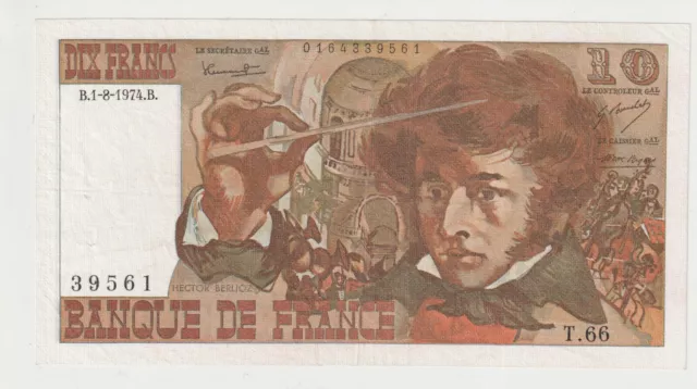 1974 France 10 Francs Banknote - P# 150a - Fine - # 31502