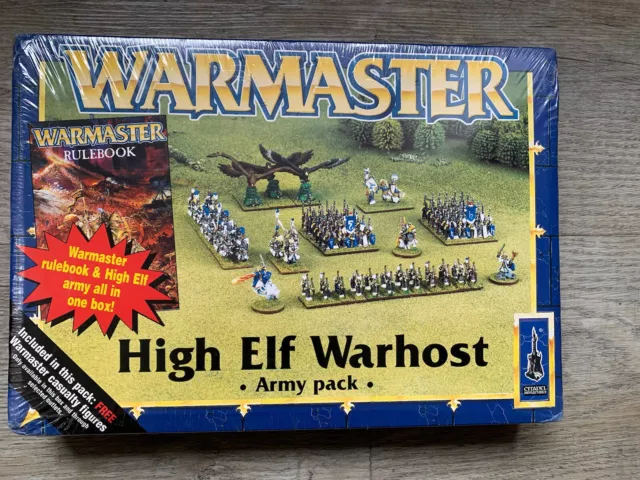 Warhammer Warmaster High Elf Warhost And Rulebook Rare Box Sealed NOS OOP