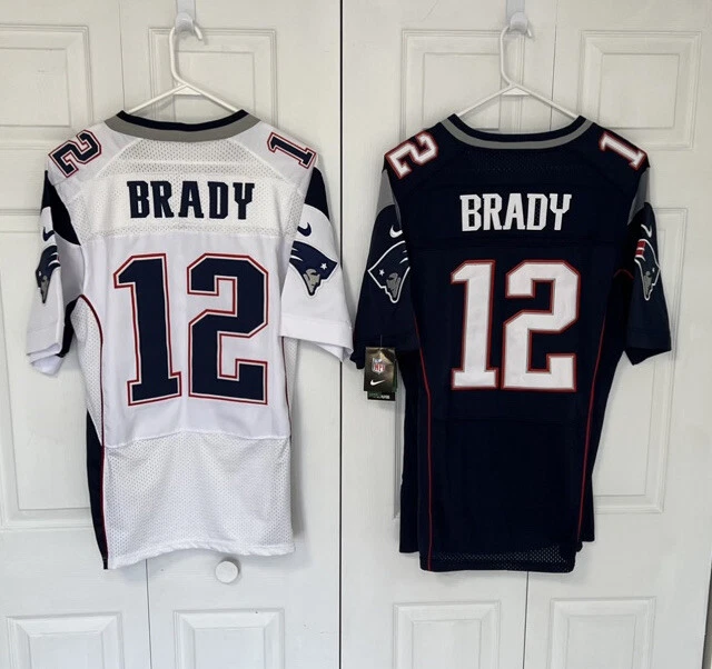 Tom Brady Nike Fully Stitched New England Patriots Jerseys Size 44 White & Blue