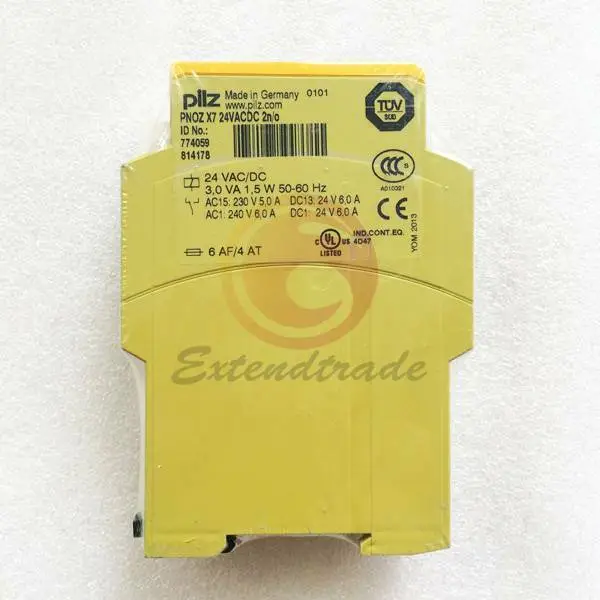 ONE NEW PILZ 774059 PNOZ X7 Safety Relay 24VACDC 2n/o