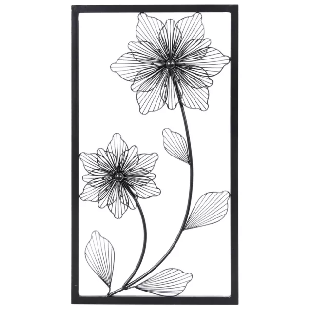 French Country Wall Art Wrought Iron Flowers Metal Decor