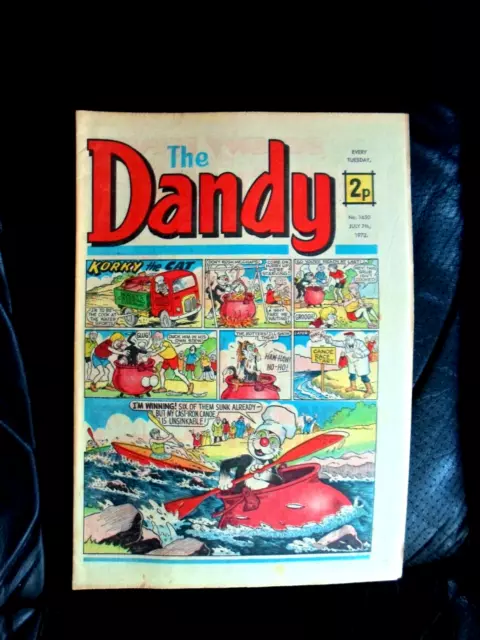 1 X VINTAGE DANDY COMIC, JULY  7th 1973, ISSUE No 1650 ,  USED