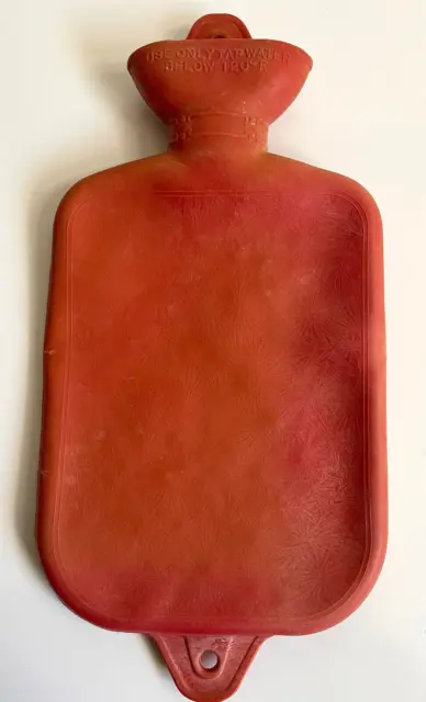 Vintage RedHot Water Bottle Rubber with Stopper Plug
