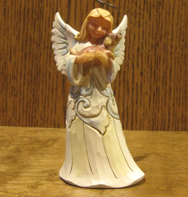 Jim Shore Heartwood Creek Pint Size #4060962 WHITE WOODLAND ANGEL "FAITHFUL...5"