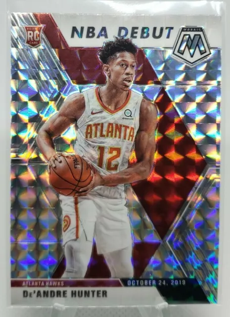 2019-20 Panini Mosaic Prizm Silver De'Andre Hunter Rookie RC NBA Debut HAWKS