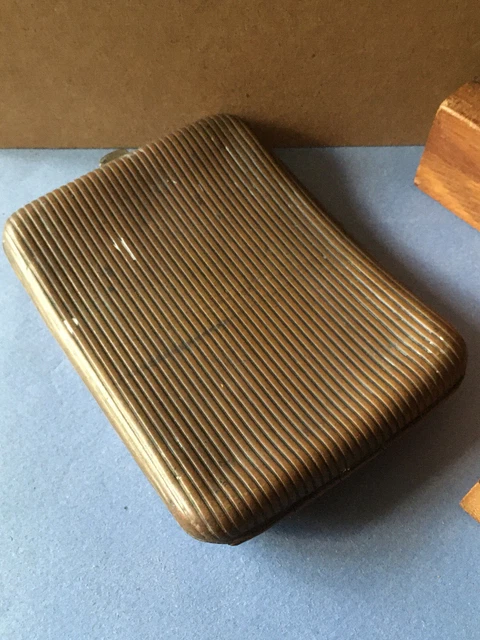 Ancienne Boîte Etui Porte - Cigarettes Cuivre Laiton Type Militaire WW1
